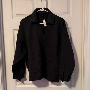 Banana Republic Dark Grey Pullover Sweatershirt